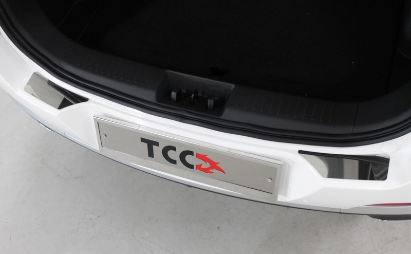Обвес для CHERY Tiggo 7 PRO 2020 Накладки на задний бампер (лист зеркальный) 2шт