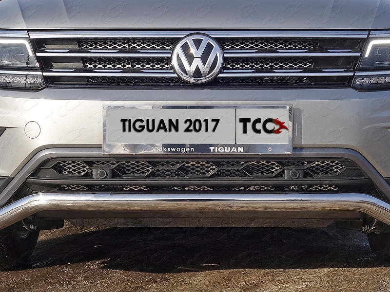 Обвес для VOLKSWAGEN Tiguan 2017- Решетка радиатора верхняя (лист)