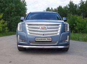 Обвес для CADILLAC Escalade 2015- Защита передняя нижняя (с ДХО) 76,1 мм