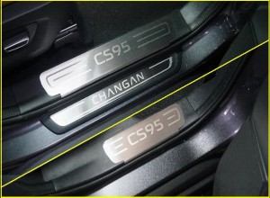 Обвес для CHANGAN CS95 new 2.0L 4WD 2024 Накладки на пластиковые пороги (лист шлифованный надпись CS95) 4шт