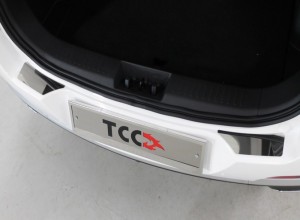 Обвес для CHERY Tiggo 7 PRO 2020- Накладки на задний бампер (лист зеркальный) 2шт