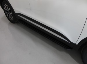 Обвес для CHERY Tiggo 7 PRO 2020- Пороги алюминиевые Slim Line Black 1720 мм