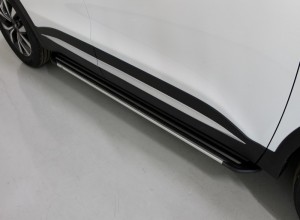Обвес для CHERY Tiggo 7 PRO 2020- Пороги алюминиевые Slim Line Silver 1720 мм