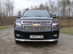 Обвес для CHEVROLET Tahoe 2012-2015 Защита передняя нижняя (с ДХО) 76,1 мм