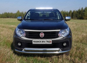 Обвес для FIAT Fullback 2016- Защита передняя нижняя (двойная) 76,1/75 мм