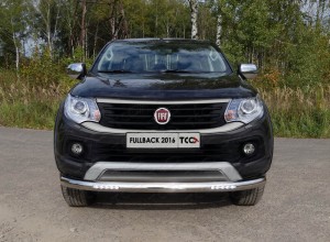 Обвес для FIAT Fullback 2016- Защита передняя нижняя (с ДХО) 76,1 мм