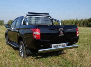 Обвес для FIAT Fullback 2016- Защита задняя центральная 120х60 мм (без заднего бампера)