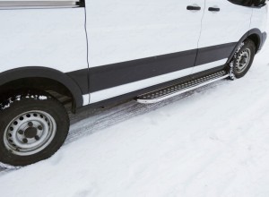 Обвес для FORD Transit FWD L2 2013- Порог с площадкой (укороченный) 42,4 мм (левый)