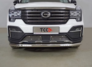 Обвес для GAC GS8 2.0T 4WD 2021-2023 Защита передняя нижняя (с ДХО) 60,3 мм