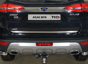 Обвес для GEELY Atlas 2018- Накладка на заднюю дверь (лист шлифованный)