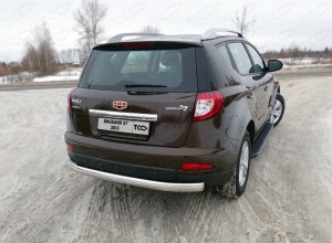 Обвес для GEELY Emgrand X7 2013- Защита задняя (овальная) 75х42 мм