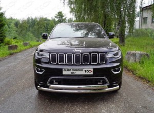 Обвес для JEEP Grand Cherokee 2017- Защита передняя нижняя (двойная) 76,1/75 мм