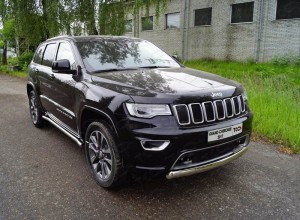 Обвес для JEEP Grand Cherokee 2017- Защита передняя (овальная короткая) 75х42 мм