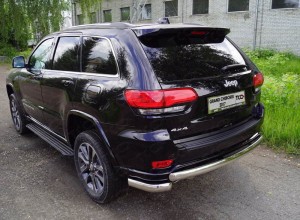 Обвес для JEEP Grand Cherokee 2017- Защита задняя (овальная длинная) 75х42 мм