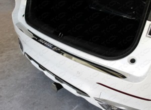 Обвес для HAVAL F7 2019- (1,5 л., 4WD) Накладка на задний бампер (лист зеркальный надпись Haval F7)