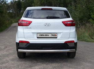 Обвес для HYUNDAI Creta 2016-2021 Защита задняя (овальная) 75х42 мм