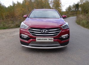 Обвес для HYUNDAI Santa Fe Premium (DM) 2015-2018 Защита передняя нижняя 60,3 мм