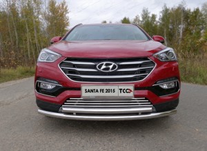 Обвес для HYUNDAI Santa Fe Premium (DM) 2015-2018 Решетка радиатора 16 мм