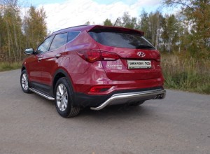 Обвес для HYUNDAI Santa Fe Premium (DM) 2015-2018 Защита задняя 60,3 мм