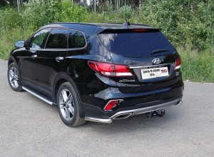 Обвес для HYUNDAI Santa Fe Grand 2016- Защита задняя (уголки) 60,3 мм