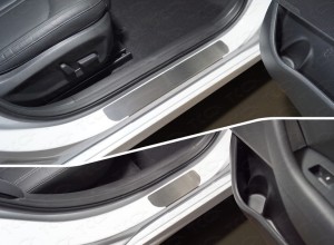 Обвес для HYUNDAI Sonata 2018-2020 Накладки на пороги (лист шлифованный) 4шт
