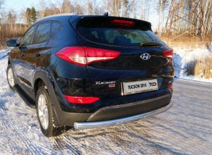 Обвес для HYUNDAI Tucson 2015-2018 Защита задняя (овальная) 75х42 мм