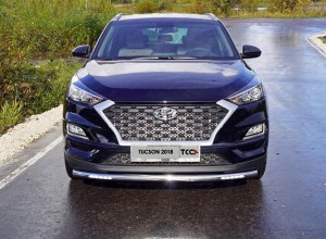 Обвес для HYUNDAI Tucson 2018-2021 Защита передняя нижняя (с ДХО) 60,3 мм