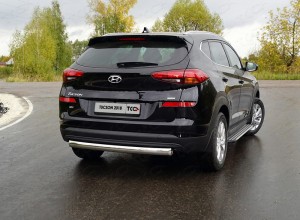 Обвес для HYUNDAI Tucson 2018-2021 Защита задняя (овальная) 75х42 мм