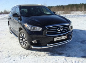 Обвес для INFINITI QX 60 (JX35) 2013-2016 Защита передняя нижняя 76,1/50,8 мм