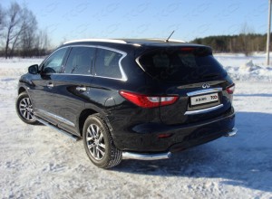 Обвес для INFINITI QX 60 (JX35) 2013-2016 Защита задняя (уголки) 76,1 мм