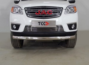 Обвес для JAC T6 (4WD) 2.0T (бенз) 2021- Защита передняя нижняя (с ДХО) 76,1 мм