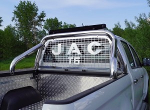 Обвес для JAC T6 (4WD) 2.0T (бенз) 2021- Защита кузова и заднего стекла 76,1 мм со светодиодной фарой