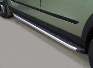 Обвес для JAECOO J7 1.6T 2WD 2023 Пороги алюминиевые с пластиковой накладкой 1720 мм
