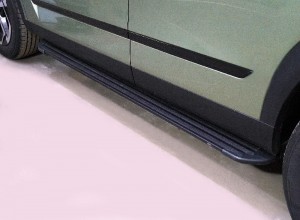 Обвес для JAECOO J7 1.6T 2WD 2023 Пороги алюминиевые Slim Line Black 1720 мм