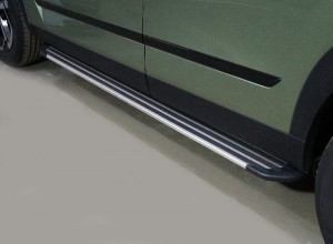 Обвес для JAECOO J7 1.6T 2WD 2023 Пороги алюминиевые Slim Line Silver 1720 мм