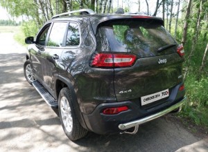 Обвес для JEEP Cherokee (Sport, Longitude, Limited) 2014- Защита задняя (центральная) 60,3/42,4 мм