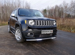 Обвес для JEEP Renegade 4WD 2015- Защита передняя нижняя (с ДХО) 60,3 мм