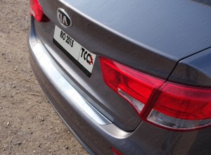 Обвес для KIA Rio 2015-2016 Накладка на задний бампер (лист шлифованный)