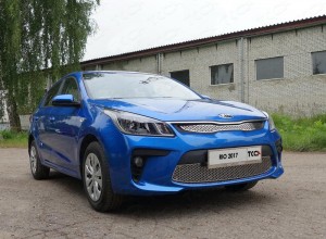 Обвес для KIA Rio 2017-2020 Решетка радиатора верхняя (лист) (кроме комплектаций Prestige, Premium)