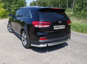 Обвес для KIA Sorento Prime 2015-2018 Защита задняя (уголки овальные) 75х42 мм