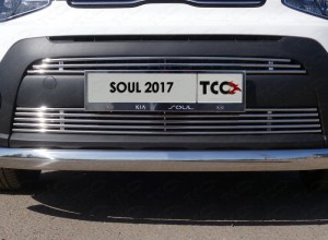 Обвес для KIA Soul 2017-2019 Решетка радиатора верхняя 12мм