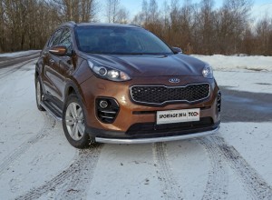 Обвес для KIA Sportage (QL) 2016-2018 Защита передняя нижняя 60,3 мм