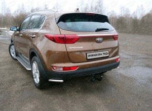 Обвес для KIA Sportage (QL) 2016-2018 Защита задняя (уголки) 42,4 мм