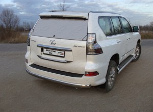 Обвес для LEXUS GX 460 2019- Защита задняя центральная (овальная) 75х42 мм