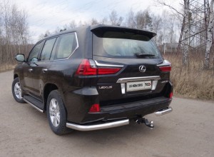 Обвес для LEXUS LX 450d/LX 570 2015- (кроме F-Sport) Защита задняя (уголки) 76,1 мм