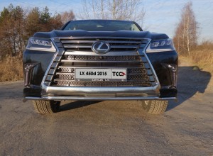 Обвес для LEXUS LX 450d/LX 570 2015- (кроме F-Sport) Защита передняя нижняя 42,4 мм