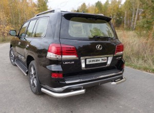 Обвес для LEXUS LX 570 Sport 2014-2015 Защита задняя (уголки) 76,1 мм