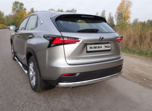 Обвес для LEXUS NX 200 2014-2017 (кроме F-Sport) Защита задняя (овальная) 75х42 мм