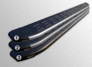 Обвес для LEXUS NX 200 2014-2017 (кроме F-Sport) Пороги алюминиевые с пластиковой накладкой (карбон серебро) 1720 мм