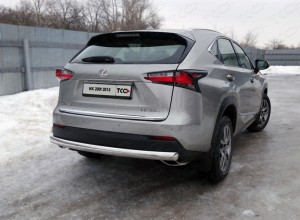 Обвес для LEXUS NX 200t 2015-2017 (кроме F-Sport) Защита задняя (овальная) 75х42 мм